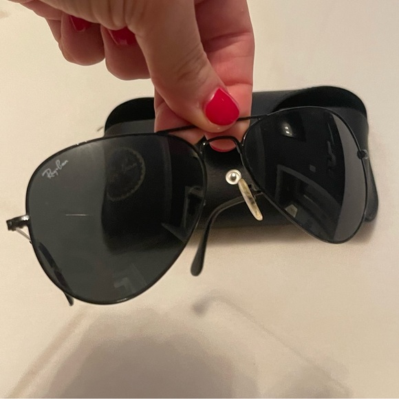 Authentic Black Aviator Ray Bans